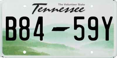 TN license plate B8459Y