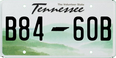 TN license plate B8460B