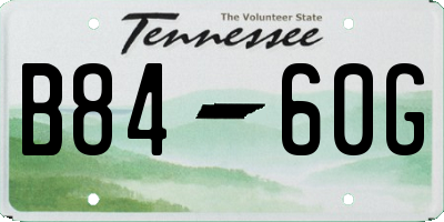 TN license plate B8460G