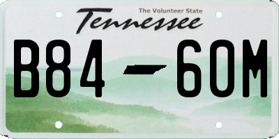 TN license plate B8460M