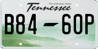 TN license plate B8460P