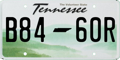 TN license plate B8460R