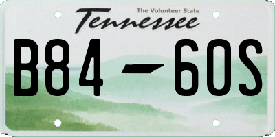 TN license plate B8460S