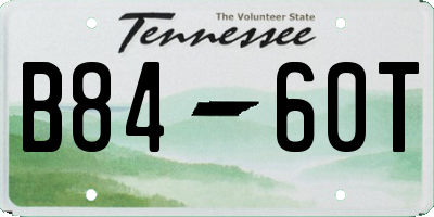 TN license plate B8460T