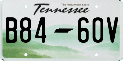 TN license plate B8460V