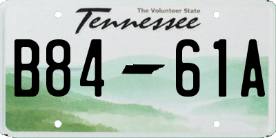 TN license plate B8461A