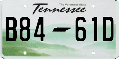TN license plate B8461D
