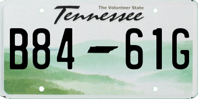 TN license plate B8461G