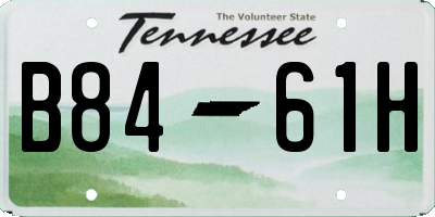 TN license plate B8461H