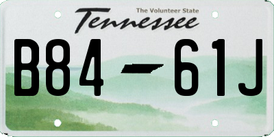TN license plate B8461J