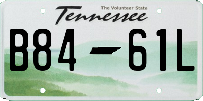 TN license plate B8461L