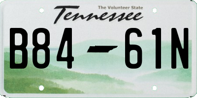 TN license plate B8461N