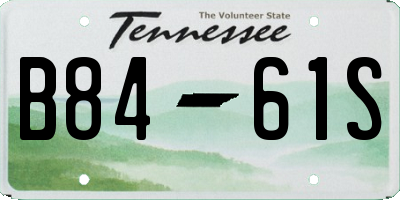 TN license plate B8461S