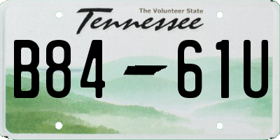 TN license plate B8461U