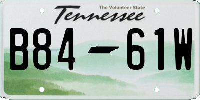 TN license plate B8461W