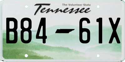 TN license plate B8461X