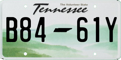 TN license plate B8461Y