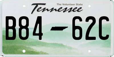 TN license plate B8462C