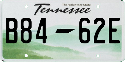 TN license plate B8462E