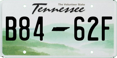 TN license plate B8462F