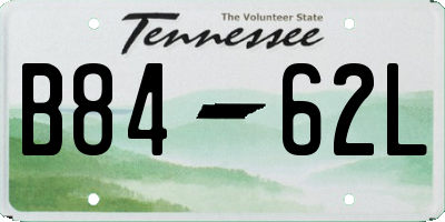 TN license plate B8462L