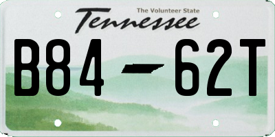 TN license plate B8462T