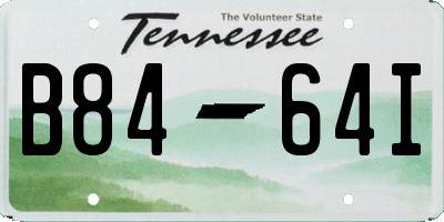 TN license plate B8464I