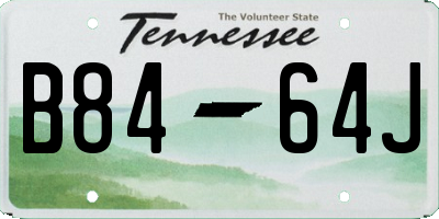 TN license plate B8464J