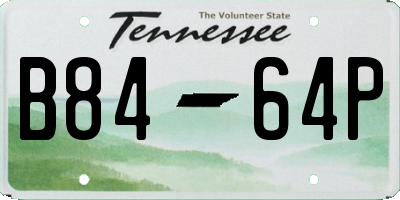 TN license plate B8464P