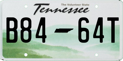 TN license plate B8464T