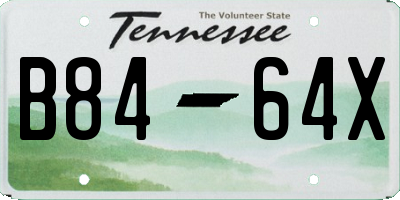 TN license plate B8464X