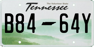 TN license plate B8464Y