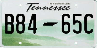TN license plate B8465C