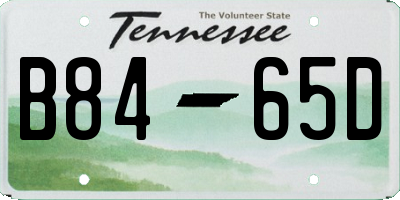 TN license plate B8465D