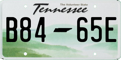 TN license plate B8465E