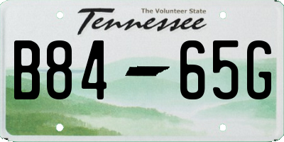TN license plate B8465G
