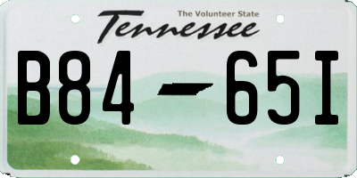TN license plate B8465I