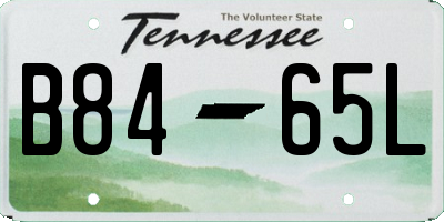 TN license plate B8465L