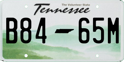 TN license plate B8465M