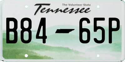 TN license plate B8465P