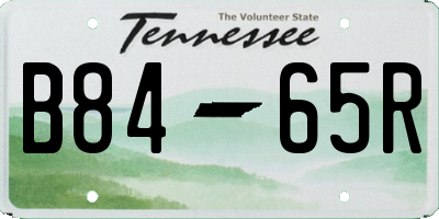 TN license plate B8465R