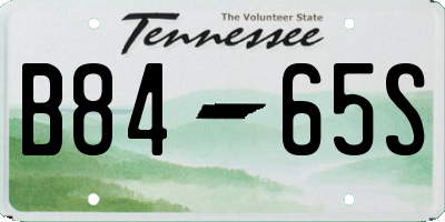 TN license plate B8465S