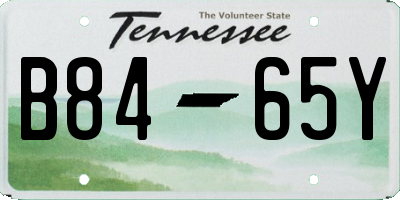 TN license plate B8465Y