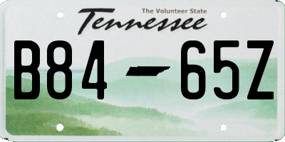 TN license plate B8465Z