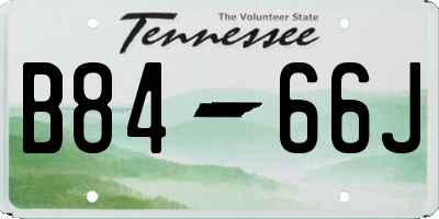 TN license plate B8466J