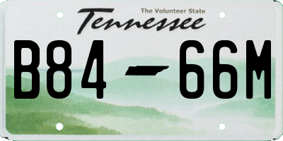 TN license plate B8466M