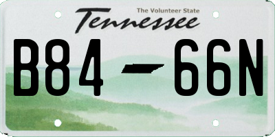 TN license plate B8466N