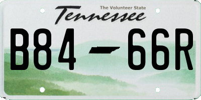 TN license plate B8466R