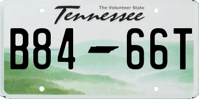 TN license plate B8466T