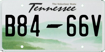 TN license plate B8466V